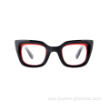 Promotion Quality Black Tortoise Acetate Full Rim Fashion Ladies Eyeglasses Frames